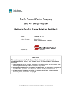 California Zero Net Energy Buildings Cost Study