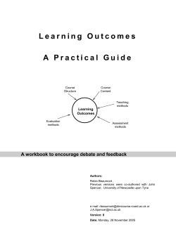 3. Learning outcomes