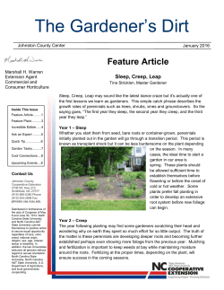 january garden tasks - North Carolina Cooperative Extension