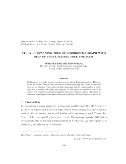 STUDY OF SPANNING TREE OF UNDIRECTED GRAPH WITH
