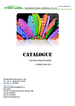 catalog for iron oxide pigment3 - shanghai kenal chemical co., ltd