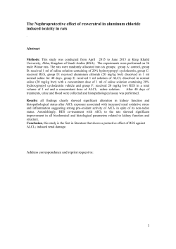 The Nephroprotective effect of resveratrol in aluminum chloride