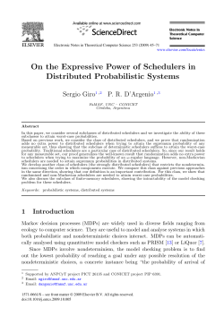 On the Expressive Power of Schedulers in Distributed Probabilistic