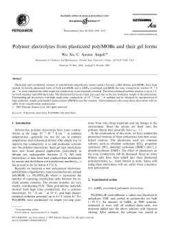 Polymer electrolytes from plasticized polyMOBs and their gel forms