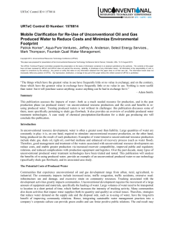 Mobile Clarification for Re-Use of Unconventional