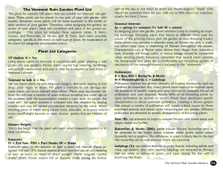 The Vermont Rain Garden Plant List Plant List Categories
