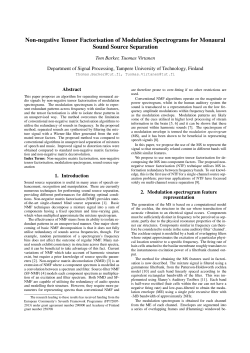 Non-negative Tensor Factorisation of Modulation Spectrograms for