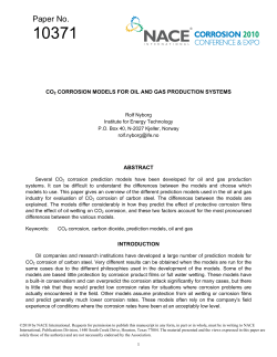 10371: CO2 Corrosion Models for Oil and Gas Production Systems