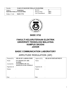 amplitude modulation(am) - (FKE), UTM