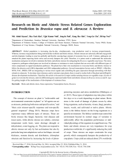 Research on Biotic and Abiotic Stress Related