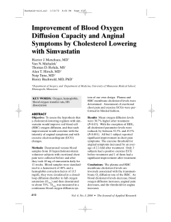 Improvement of Blood Oxygen Diffusion Capacity and Anginal