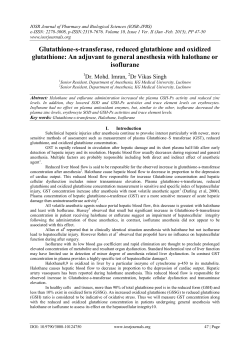 Glutathione-s-transferase, reduced glutathione and oxidized