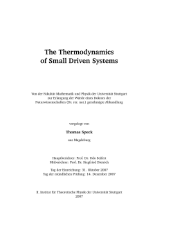 The Thermodynamics of Small Driven Systems