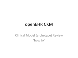 openEHR CKM