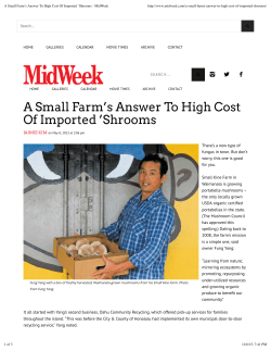 A Small Farm`s Answer To High Cost Of Imported