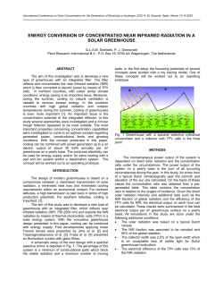 energy conversion of concentrated near infrared radiation in a solar