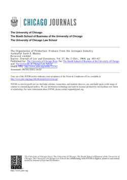 The Organization of Production: Evidence from the Aerospace Industry