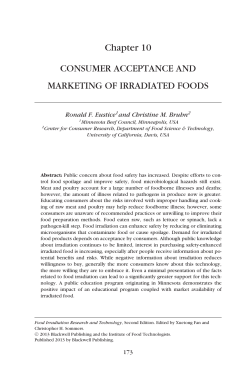 Consumer Acceptance and Marketing of Irradiated Foods