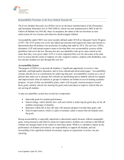 Accountability Provisions in the Every Student Succeeds Act