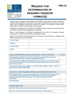 Form - Public Record Office Victoria