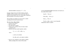 MIXED MODELS (Sections 17.7 &ndash; 17.8) Example: Suppose that in