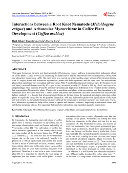 Interactions between a Root Knot Nematode