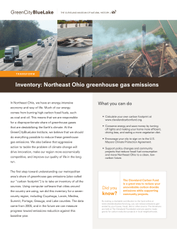 Inventory: Northeast Ohio greenhouse gas emissions