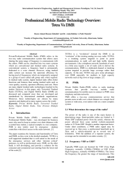 Professional Mobile Radio Technology Overview: Tetra Vs DMR