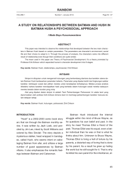 RaINBOW a STUDy ON RelaTIONShIPS BeTWeeN