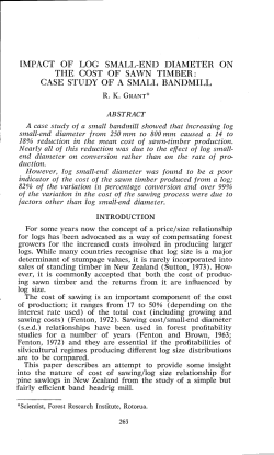 mpact of log small-end diameter on tiie cost of sawn timber: case