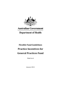 Flexible fund guidelines: Practice Incentives for General Practices