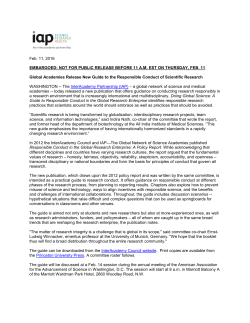 Doing Global Science: A Guide to Responsible Conduct in the