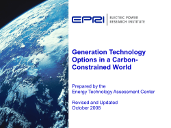Generation Options - EPRI - Electric Power Research Institute