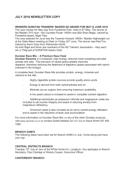 JULY 2016 - NZ Trainers Association