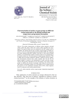 Characterisation of surface oxygen groups on different carbon
