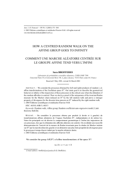 how a centred random walk on the affine group goes to infinity