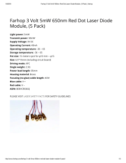 Farhop 3 Volt 5mW 650nm Red Dot Laser Diode Module, (5 Pack)