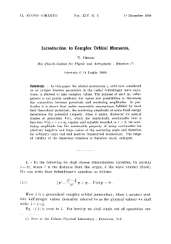 Introduction to complex orbital momenta