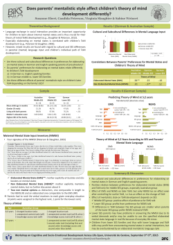 Does parents` mentalistic style affect children`s theory of mind