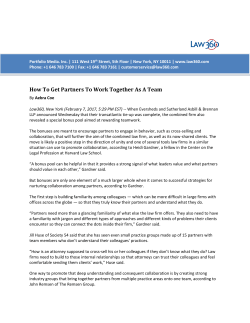 How To Get Partners To Work Together As A Team