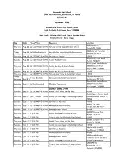 Day Date Team/Time Opponent Location Thursday Aug. 11 JV 5:00
