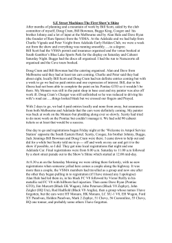 SE Street Machines-The First Show`n Shine After months of planning