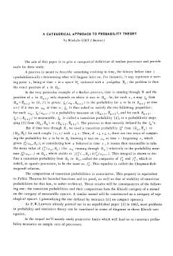 A categorical approach to probability theory