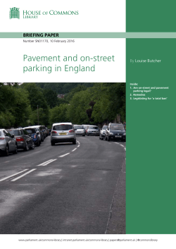 Pavement and on-street parking in England