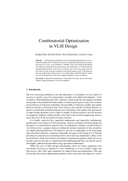 Combinatorial Optimization in VLSI Design