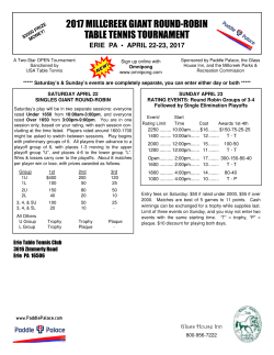 2017 millcreek giant round-robin table tennis tournament