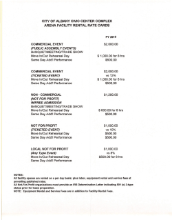 city of albany civic center complex arena facility rental rate cards