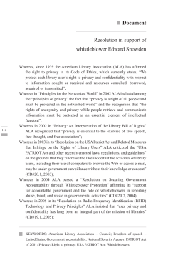 PL#41 - Resolution in support of whistleblower Edward Snowden