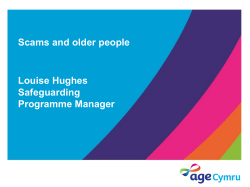 Louise Hughes, Age Cymru presentation