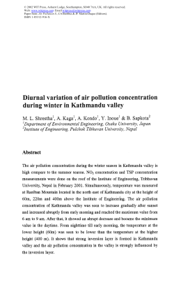Diurnal variation of air pollution concentration during
